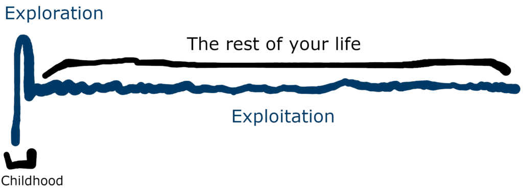 The Scarcity Pattern for dealing with the Exploration-Exploitation Dilemma