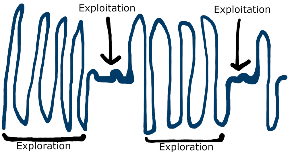 The Luxury Pattern for dealing with the Exploration-Exploitation Dilemma